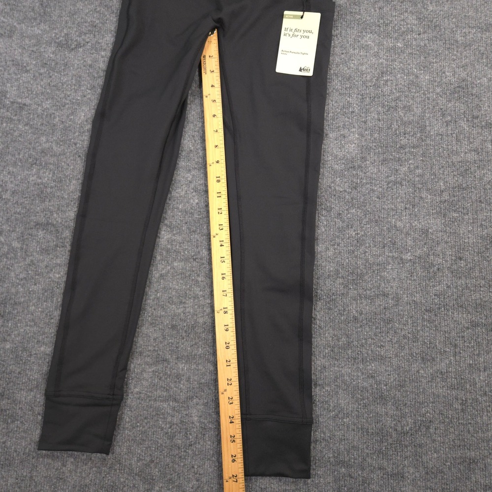 REI Active Pursuits Tights Unisex Small Black Pockets Performance 27" Inseam NEW - Picture 7 of 14
